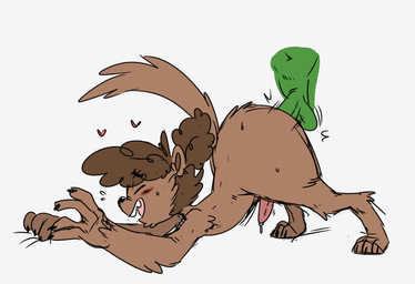 all_fours anal anal_penetration animal_genitalia animal_penis anthro anthro_focus anthro_penetrated ass_up big_butt blush bodily_fluids brown_body brown_fur butt canine_genitalia canine_penis digitigrade doggystyle duo faceless_character faceless_human faceless_male from_behind_position fur genital_fluids genitals heart_symbol human_on_anthro human_penetrating human_penetrating_anthro humanoid_genitalia humanoid_penis interspecies male male/male male_penetrated male_penetrating male_penetrating_male penetration penile penile_penetration penis penis_in_ass precum sex solo_focus sweat thick_thighs mhdrawin mythology anon wally_(mhdrawin) canid canine human mammal mythological_canine mythological_creature werecanid werecanine werecreature werewolf