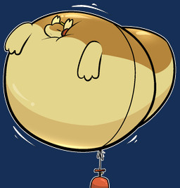 air_inflation ambiguous_gender belly big_belly butter dairy_products electronics food glistening glistening_body headphones helium_tank huge_belly hyper hyper_belly hyper_inflation inflation motion_lines pancake simple_background transparent_background bxnusducks flapjack_(areoants) gastropod mollusk slug 2025 alpha_channel