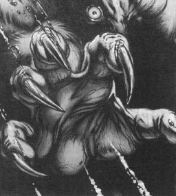 angry anthro attack big_hands blood bodily_fluids claws fur looking_at_viewer male muscular wide_eyed ron_spencer mythology werewolf_the_apocalypse white_wolf_publishing world_of_darkness_(series) canid canine canis garou_(world_of_darkness) mammal mythological_canine mythological_creature werecanid werecanine werecreature werewolf wolf black_and_white detailed monochrome