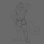 anthro athletic athletic_anthro athletic_male big_bulge boxer_briefs bulge clothed clothing grey_background hand_behind_head hand_on_hip heart_symbol huge_bulge male one_eye_closed presenting_bulge simple_background solo standing underwear underwear_only wink mintyderg monroe_lehner collared_lizard common_collared_lizard lizard reptile scalie 1:1 2023 digital_drawing_(artwork) digital_media_(artwork) guide_lines hi_res monochrome sketch