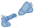 animal_genitalia animal_penis anthro balls blue_penis bodily_fluids canine_genitalia canine_penis dripping duo erection foreskin genital_fluids genital_focus genital_shot genitals humanoid_genitalia humanoid_penis knot male penis penis_focus penis_shot precum precum_drip thick_penis vein veiny_penis ryess 5:4 blue_and_white monochrome