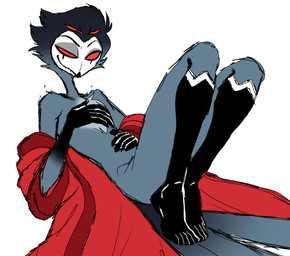 5_toes anthro barefoot clothing feet humanoid_feet male plantigrade robe robe_only slim slim_anthro slim_male solo toes zimakum hellaverse helluva_boss stolas_(helluva_boss) avian bird demon owl digital_drawing_(artwork) digital_media_(artwork) hi_res sketch unfinished