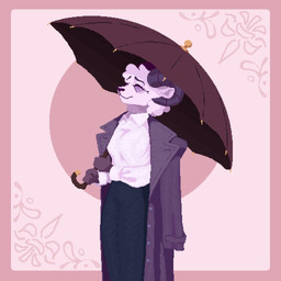 anthro clothing coat female shirt solo topwear umbrella li_mol bovid caprine goat mammal digital_media_(artwork) hi_res pixel_(artwork)