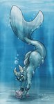 anthro butt female mermaidification nude smile solo split_form swimming underwater water tekandprieda_(artist) mermay the_rune_tapper gimmick_(tekandprieda) kobold marine merfolk reptile scalie digital_media_(artwork) hi_res