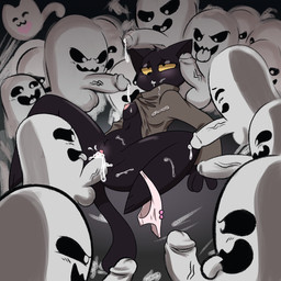 anthro anthro_penetrated balls big_penis blush bodily_fluids breasts bukkake butt clothed clothing clothing_around_one_leg cum cum_in_vagina cum_inside cum_on_breasts cum_on_face cum_splatter ejaculation erection female fur gangbang genital_fluids genitals ghost_sex group group_sex humanoid_genitalia humanoid_penis male male/female male_penetrating navel nipples nude open_mouth orgasm panties panties_around_ankle panties_around_one_leg panties_down partially_clothed penetration penile penis sex simple_background smile sweat tongue topwear underwear underwear_around_one_leg underwear_down vaginal vaginal_penetration vein veiny_penis vulva ziggy_fox google google_doodle magic_cat_academy momo_(google) domestic_cat felid feline felis ghost mammal spirit 1:1 2019 digital_drawing_(artwork) digital_media_(artwork) hi_res