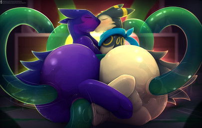 anal anal_penetration anus backsack balls blush butt consentacles duo female feral genitals kissing making_out male male/female male_penetrated paws penetration sex tentacle_in_ass tentacle_in_vagina tentacle_penetration tentacle_sex tentacles text thick_thighs vaginal vaginal_penetration vulva visionaryserpent nintendo pokemon diana_the_dragoness eeveelution generation_2_pokemon hybrid mammal mimic mimic_chest pokemon_(species) typhlosion umbreon 2025 absurd_res hi_res url