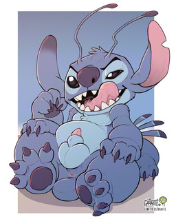 animal_genitalia anus balls bodily_fluids butt dominant dominant_male genitals licking licking_lips looking_at_viewer male pawpads paws penis presenting presenting_balls presenting_crotch presenting_penis saliva sheath solo solo_focus teeth tongue tongue_out conditional_dnp draite disney lilo_and_stitch stitch_(lilo_and_stitch) alien hi_res