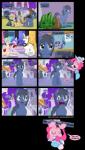 2014 absurd_res alpha_channel armor bag birthmark blue_eyes blue_hair bow_(feature) bow_tie breaking_the_fourth_wall brown_eyes building canterlot clothing clutterstep_(oc) comic cutie_mark dress earth_pony english_text equid equine fan_character feathered_wings feathers female friendship_is_magic galea group hair hasbro hat headgear headwear helmet hi_res horn horse looking_at_viewer male mammal markings mlp-silver-quill multicolored_hair my_little_pony mythological_creature mythological_equine mythology night outside pegasus pink_body pink_feathers pink_hair pinkie_pie_(mlp) pony prince_blueblood_(mlp) purple_hair red_cross royal_guard_(mlp) shining_armor_(mlp) stained_glass star text twilight_sparkle_(mlp) two_tone_hair unicorn url wings yellow_eyes