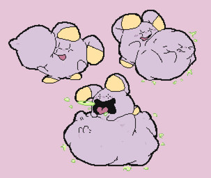 >_< ambiguous_gender ambiguous_pred ambiguous_prey belly belly_on_ground big_belly big_mouth_(anatomy) blush blush_lines body_outline burping cheek_bulge dipstick_ears ear_markings eyes_closed face_imprint featureless_crotch featureless_hands feet floppy_ears fully_inside gaping_mouth hand_on_belly hand_on_cheek hand_on_own_belly hand_on_own_cheek huge_belly imprint in_mouth lop_ears lying lying_on_ground monotone_background monotone_belly monotone_face motion_lines multicolored_body multicolored_ears multiple_prey noseless nude_ambiguous on_front on_ground open_mouth open_smile oral_vore pink_background pink_tongue purple_belly purple_body purple_ears purple_face purple_feet resting_on_belly rumbling_stomach same_size_vore satisfied_look short_arms short_legs simple_background smile soft_vore solo standing struggling struggling_prey three_frame_sequence tongue two_tone_body two_tone_ears two_tone_feet unseen_prey unusual_eyes vore yellow_ear_tips yellow_feet meatcanister nintendo pokemon generation_3_pokemon lagomorph mammal pokemon_(species) waddling_head whismur 2025 digital_media_(artwork) english_description full-length_portrait hi_res pixel_(artwork) portrait sequence