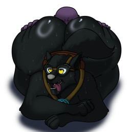 anal anthro big_butt black_body black_fur bubble_butt butt eyewear fur goggles male male/male oral rimming sex silly_face tongue tongue_out wide_hips yellow_eyes binkykun legends_of_chima lego anon wilhurt_(legends_of_chima) canid canine canis human mammal wolf absurd_res hi_res
