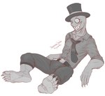 barefoot claws clothed clothing feet foot_fetish hat headgear headwear humanoid_feet male not_furry paws plantigrade simple_background smile soles solo toe_claws toes kredri cartoon_network villainous_(series) black_hat_(villainous) demon demon_humanoid humanoid monster