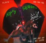 anthro anus big_butt black_body black_fur black_hair body_writing bone breasts butt dominant dominant_female duo face_in_ass female female_anthro fur genitals hair happy_halloween heart_symbol holidays human_on_anthro interspecies licking licking_lips male male/female male_human nipples nude pussy recording skull skull_head text_on_butt tongue natdraws halloween scp_foundation scp-1471-a human malo mammal hi_res