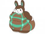 black_eyes blush female obese obese_female overweight overweight_female solo thick_thighs yosioka_san animal_crossing nintendo carmen_(animal_crossing) lagomorph leporid mammal rabbit 4:3