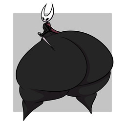 anthro big_butt black_body black_eyes border bottom_heavy butt butt_expansion cloak clothing expansion eyelashes female grey_background holding_object holding_weapon huge_butt huge_hips huge_thighs hyper hyper_butt hyper_hips hyper_thighs looking_at_viewer looking_back looking_back_at_viewer no_pupils outline rear_view red_cloak red_clothing simple_background solo thick_thighs thigh_expansion weapon white_border white_head white_outline wide_hips puffylover1 hollow_knight_(franchise) team_cherry hornet_(hollow_knight) arachnid arthropod 1:1 2025 animated colored digital_media_(artwork) flat_colors hi_res loop