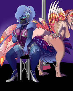 animal_genitalia anthro avian_butt avian_feet avian_vagina breast_play breasts briabia cloaca clothing duo exposed_breasts fashion feathered_wings feathers female female/female fingering footwear genitals group high_heels ifeestrada masturbation nipples pole pose posing_for_picture posing_for_the_viewer posing_nude shoes stripper stripper_pole suggestive_pose vaginal vaginal_fingering vaginal_masturbation vulva wings judaplex animal_humanoid avian avian_humanoid humanoid 4:5 hi_res