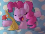 1trick 2014 earth_pony equid equine eyes_closed female feral friendship_is_magic fur hair hasbro horse lying mammal my_little_pony open_mouth pillow pink_body pink_fur pink_hair pinkie_pie_(mlp) pony rubber_chicken sleeping solo