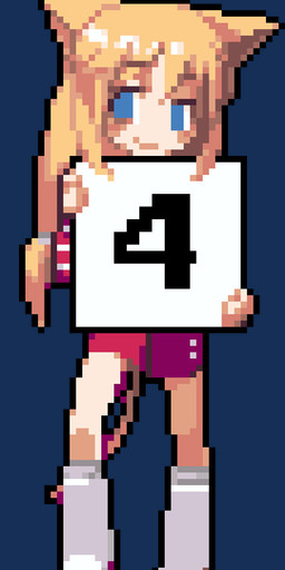 animated_gif blonde_hair counter_catgirl female hair holding_object number sign simple_background solo transparent_background kusaka_kokage third-party_edit animal_humanoid felid feline humanoid mammal alpha_channel animated digital_media_(artwork) pixel_(artwork) short_playtime