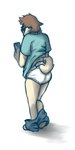 anthro arin_mcalister bottomwear bottomwear_down briefs butt clothed clothing clothing_lift male pants pants_around_ankles pants_down partially_clothed shirt shirt_lift solo tighty_whities topwear underwear undressing white_briefs white_clothing white_underwear capra_kid arin_(capra_kid) canid canine canis domestic_dog mammal 1:2 hi_res