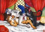 2013 all_fours anus balls bisexual black_fur blue_hair breast_lick breasts canine dildo feline female from_behind fur grey_fur group group_sex hair insertion licking lying male mammal on_back panther penetration penis pussy pussy_juice raised_tail red_hair sex sex_toy tanuki_(artist) threesome tiger tongue vaginal vaginal_insertion vaginal_penetration white_hair wolf
Rating: Explicit
Score: 7
User: tony311
Date: November 22, 2013
