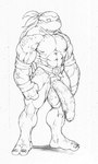 2_fingers abs adolescent anthro balls belt big_penis blush empty_eyes fingers fist flaccid foreskin genitals huge_penis kerchief male markings muscular nails nipples nude penis simple_background solo spots spotted_body standing teeth vein veiny_balls veiny_muscles veiny_penis young utx-shapeshifter teenage_mutant_ninja_turtles donatello_(tmnt) reptile scalie turtle full-length_portrait graphite_(artwork) hi_res line_art monochrome portrait traditional_media_(artwork)