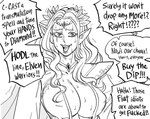 bodily_fluids breasts cryptocurrency female hair humanoid_pointy_ears humor jewelry not_furry open_mouth open_smile pointy_ears profanity smile solo stuttering tears text baalbuddy queen_lorelaan elf humanoid 2022 comic english_text hi_res monochrome