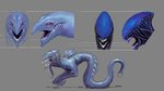 blue_body blue_skin bodily_fluids empty_eyes eyeless fangs female not_furry nude open_mouth serpentine simple_background solo teeth tongue tongue_out meandraco teraurge naigad_(character) alien hybrid monster 16:9 hi_res widescreen parent_(lore) parent_and_child_(lore)