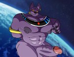 abs anthro big_breasts big_butt big_nipples big_pecs breasts butt ear_piercing ear_ring erection foreskin genitals glans glistening glistening_body huge_breasts hyper male muscular muscular_male nails nipples pecs penis piercing ring_piercing solo thick_thighs top_heavy vein veiny_penis possbooty dragon_ball dragon_ball_super beerus felid feline humanoid mammal absurd_res hi_res