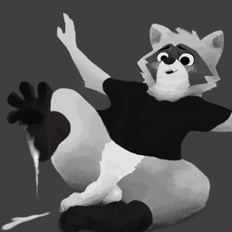 after_masturbation anthro autofootjob balls black_clothing black_eyebrows black_pawpads black_shirt black_topwear blush blush_lines bodily_fluids circumcised clothing cum cum_drip cum_dripping_from_penis cum_on_feet cum_on_ground cum_on_own_foot cum_string cute_fangs dripping eyebrows fangs feet foot_fetish foot_focus foot_play genital_fluids genitals grey_body male masturbation open_mouth pawpads penis precum shirt shy_expression shy_smile sitting solo sweat teeth topwear vein veiny_penis honeywp mammal procyonid raccoon 1:1 monochrome shaded sketch
