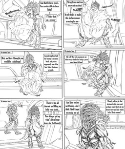 abdominal_bulge alien_pred anthro armor aroused belly big_belly big_tail bloated blush bodysuit bone bone_bulge bone_imprints bones_in_stomach bulge bulging_belly butt butt_imprint camel_toe claws clothing detailed_bulge dialogue digested digestion digestion_implied digestion_noises digestion_sequence duo erection face_imprint fatal fatal_vore feathers female female_prey foot_imprint genitals hallway hand_imprint head_imprint helpless implied_fatal imprint large_prey larger_pred latex leaning leaning_backward leaning_on_wall looking_at_another looking_back looking_over_shoulders male male/female male_pred male_prey mane melting melty_digestion muffled oral_vore paw_imprint paws peril perilous predator/prey prey_imprint prey_outline public public_erection public_vore sagging_belly science_fiction size_difference skeleton skinsuit skintight_suit skull skull_bulge skull_imprint smaller_pred soft_vore spacecraft spaceship_interior squirming stretchy_belly struggling struggling_prey surprised tail talking_to_another talking_to_prey talking_to_self tenting text tight_belly tight_clothing trapped undersuit vehicle victim vore vore_sequence vulva walking conditional_dnp samagthrav2 halo_(series) microsoft xbox_game_studios kar_zhaj xyda alien avian kig-yar sangheili scalie t'vaoan absurd_res black_and_white comic cross-hatching english_text hatching_(art) hi_res line_art monochrome shaded