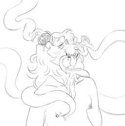 all_the_way_through anthro brain brain_removal ear_penetration ear_threading female gore in_one_ear_and_out_the_other intelligence_loss mindfuck multiple_penetration nasal_penetration nipple_piercing nipples organ_removal organs penetration piercing solo tentacle_in_ear tentacle_in_nose tentacle_penetration tentacles threaded_by_tentacle tongue tongue_out unusual_penetration jrodslammer lily_(jrodslammer) felid lion mammal pantherine absurd_res hi_res monochrome