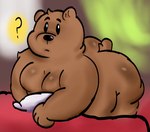 anthro big_breasts big_butt breasts butt male nude slightly_chubby slightly_chubby_male solo tail thick_thighs ugly-rat15508 cartoon_network we_bare_bears grizzly_(we_bare_bears) bear mammal