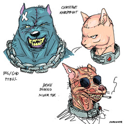 ambiguous_gender anthro bow_tie chain_collar cigarette collar eyewear glaring_at_viewer group hairless head_scar missing_nose necrosis new_vegas scar sharp_teeth simple_background smoking smoking_cigarette snarling snout sunglasses teeth text trio wearing_collar wearing_sunglasses white_background fordowner fallout microsoft christine_royce dean_domino dog_slash_god_(fallout) canid canine canis domestic_cat domestic_dog felid feline felis fox ghoul_(fallout) hairless_cat mammal pit_bull red_fox silver_fox sphynx_(cat) true_fox 1:1 artist_name english_text headshot_portrait hi_res portrait signature female_(lore) male_(lore)
