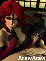 3:4 3d_(artwork) 3d_animation ahri_(lol) animal_ears animal_humanoid animal_tail animated arawaraw armwear assisted_fellatio assisted_oral big_breasts black_clothing black_gloves black_handwear blue_body blue_clothing blue_fur blue_hair blue_topwear blush bouncing_breasts bracelet breasts canid canid_humanoid canine canine_humanoid choker cleavage clothed clothing colored_nails digital_media_(artwork) eyelashes eyes_closed facial_markings fellatio female first_person_view fox_humanoid freckles fur genitals gloves green_eyes group hair hand_on_head handwear head_markings human humanoid jewelry league_of_legends lipstick looking_at_viewer makeup male male/female mammal mammal_humanoid markings miss_fortune_(lol) nails necklace nude oral orange_eyes penile penis pink_armwear pink_clothing pink_lipstick pov_blowjob pupils red_hair red_nails riot_games sex short_playtime slit_pupils smile sound tan_body tan_skin tencent topwear trio webm white_body white_fur