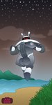 5_fingers animal_genitalia animal_penis antennae_(anatomy) armor balls beach beach_background biceps big_balls big_pecs big_penis cloud cosmic_background detailed_background equine_genitalia equine_penis erection fingers genitals glowing glowing_body gradient_body grey_body levitating levitation looking_down machine male medial_ring mountain mouthless multicolored_body musclegut muscular muscular_humanoid night nipples not_furry nude outside pecs penis plant red_eyes sand screen sea seaside sky solo spread_arms star starry_background starry_sky sunset ufo water white_body annaengine capcom mega_man_(series) megaman_(classic) megaman_9 galaxy_man humanoid robot robot_humanoid 1:2 absurd_res digital_drawing_(artwork) digital_media_(artwork) hi_res