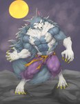 anthro claws full_moon male moon muscular muscular_anthro muscular_male night nipples solo yellow_claws captainjohkid capcom darkstalkers mythology jon_talbain canid canine canis mammal mythological_canine mythological_creature werecanid werecanine werecreature werewolf wolf hi_res