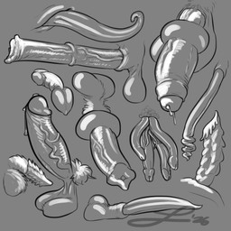 alien_genitalia animal_genitalia animal_penis balls bovine_genitalia bovine_penis canine_genitalia canine_penis cetacean_genitalia cetacean_penis chart disembodied_penis equine_genitalia equine_penis feline_genitalia feline_penis foreskin genitals humanoid_genitalia humanoid_penis knot male penile_spines penis penis_chart porcine_penis tapering_penis tentacles lakhanto 1:1 absurd_res hi_res monochrome