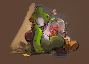 anthro balls blush bodily_fluids brown_background clothing cum cum_in_ghost cum_in_mouth cum_inside cum_on_face duo erection eyes_closed fellatio footwear foreskin genital_fluids genitals ghost_sex green_body green_skin hand_on_head humanoid_genitalia humanoid_penis looking_pleasured male male/male male_penetrated male_penetrating male_penetrating_male oral orgasm penetration penile penis saliva sex shoes side_view simple_background sitting steam tail tail_motion tailwag teeth tongue tongue_out tongue_out_fellatio supplesee mario_bros nintendo boo_(mario) ghost green_yoshi reptile scalie spirit yoshi 2018 hi_res signature