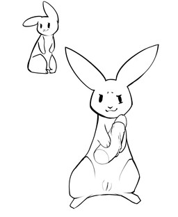 bestiality duo eyelashes female feral genitals half-closed_eyes heart_symbol human_on_feral humanoid_genitalia humanoid_penis interspecies male male/female masturbation minimalist narrowed_eyes penile penile_masturbation penis smug_face vein veiny_penis vulva anonymous_artist human lagomorph leporid mammal rabbit absurd_res hi_res line_art