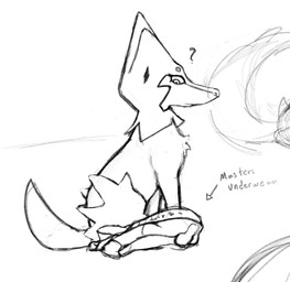 clothing curious feral fur sitting solo tail text underwear thatcatlie nintendo pokemon canid canine generation_3_pokemon mammal manectric pokemon_(species) black_and_white monochrome sketch