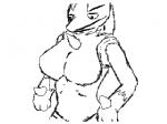 2017 2d_animation 4:3 animated anthro big_breasts black_and_white breast_expansion breasts canid canine digital_media_(artwork) expansion female flipnote_studio_(artwork) frame_by_frame generation_4_pokemon hip_expansion low_res lucario mammal monochrome nintendo pokemon pokemon_(species) short_playtime solo thesneakyzone thick_thighs