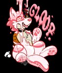 anthro collar digitigrade dripping featureless_crotch fluffy glistening glistening_body gloop goo_transformation heart_eyes heart_symbol inflatable inflatable_transformation latex latex_transformation liquid_latex looking_up male mid_transformation nude onomatopoeia orange_body pawpads paws pink_body pink_eyes pouring_liquid red_patterns red_pawpads simple_background sitting sitting_on_ground slime snout solo sound_effects tail text tongue tongue_out transformation transparent_background yellow_eyes hypnosiswolf animate_inanimate canid canine fox living_inflatable mammal alpha_channel