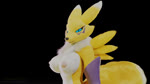 16:9 3d_(artwork) 3d_animation 4_fingers animated anthro areola armwear bandai_namco black_background black_claws black_sclera blue_eyes breasts butt canid claws clothing deretto dialogue digimon digimon_(species) digital_media_(artwork) fangs female feodaron_sd fingers fur hi_res kuroodod mammal nipples open_mouth pink_areola pink_nipples presenting purple_armwear purple_body purple_clothing purple_fur renamon short_playtime simple_background solo sound sound_warning teeth tuft voice_acted webm white_body white_fur white_tuft widescreen wristband yellow_body yellow_fur yin_yang