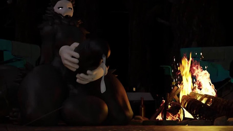 ambiguous_gender anthro balls big_balls big_penis black_body black_fur black_penis bodily_fluids bottle camp campfire camping_tent container disembodied_hand dripping femboy forest fur genital_fluids genitals handjob hip_tuft huge_balls huge_penis hyper hyper_genitalia hyper_penis kneeling male male/ambiguous night outside_sex penile penis plant precum precum_drip sex solo thick_thighs tongue tongue_out tree tuft syntaxerror raguda_(modeler) changed_(video_game) puro_(changed) canid canine canis goo_creature mammal wolf 16:9 2025 3d_(artwork) 3d_animation animated digital_media_(artwork) loop no_sound short_playtime video widescreen