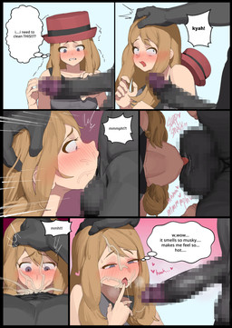 balls ballsurfing big_penis blush bodily_fluids clothing cum cum_in_mouth cum_inside cum_on_face dialogue duo erection fellatio female female_penetrated genital_fluids genitals hat headgear headwear human_on_humanoid human_penetrated humanoid_genitalia humanoid_penetrating humanoid_penetrating_human humanoid_penis interspecies male male/female male_penetrating male_penetrating_female open_mouth oral oral_penetration penetration penile penis pokephilia sex speech_bubble text tongue tongue_out tongue_out_fellatio wjs07 nintendo pokemon serena_(pokemon) generation_1_pokemon human humanoid machamp mammal pokemon_(species) 2025 absurd_res censored comic english_text hi_res mosaic_censorship