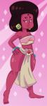 3_eyes fusion multi_eye not_furry smile solo itoruna cartoon_network steven_universe garnet_(steven_universe) alien alien_humanoid garnet_(gem_species) gem_(species) gem_fusion humanoid 2016 absurd_res hi_res