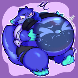 anthro belly belly_expansion belly_inflation belly_markings belly_tattoo big_belly bloated bottomwear close_to_bursting clothing expansion feet inflation jacket letterman_jacket male markings navel outie_navel paws sentient_markings shorts solo tattoo taut topwear torn_clothing conditional_dnp tuvandalist moon_swyn_(tuvandalist) domestic_cat felid feline felis mammal ragdoll_cat 1:1 hi_res trans_(lore) trans_man_(lore)