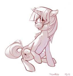 3_eyes bodily_fluids crying eyes_closed female feral floppy_ears grin horn multi_eye raised_leg simple_background sitting smile smiling_at_viewer solo tears white_background purmu friendship_is_magic hasbro my_little_pony mythology twilight_sparkle_(mlp) equid equine mammal mythological_creature mythological_equine unicorn 2013 hi_res monochrome