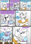 2019 anthro biped clothed clothing collaboration comic detailed_background dialogue duo english_text female fur hair hi_res kammypup_(artist) open_mouth runt_(artist) speech_bubble standing text viken_welopl young