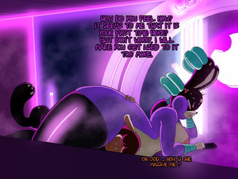 angry assertive assertive_female assertive_feral big_butt big_ears breasts butt clothing curvy_figure death_by_snu_snu dialogue dominant dominant_female dominant_feral dominant_male dominatrix duo electronics female feral hand_on_butt hand_on_hip head_between_legs head_between_thighs headscissor huge_butt inside leg_grab leg_wrap lingerie looking_at_viewer looking_pleasured lying male male/female markings neon neon_lights on_ground on_side on_thigh phone pole small_breasts stripper_pole strong_female submissive submissive_female talking_to_another thick_thighs wide_hips spikelove15 xingzuo_temple jianguo mazin sopdeta_(diives) cheetah equid equine felid feline horse hybrid mammal pony 4:3 hi_res