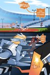 anthro athletic_wear bleachers bottomwear bra cheering clothing dialogue duo female gym_bottomwear gym_shorts hurdles jumping male pants running shorts sky smile sports_bra track underwear ghastlyfish deer equid equine horse mammal new_world_deer reindeer 2:3 hi_res